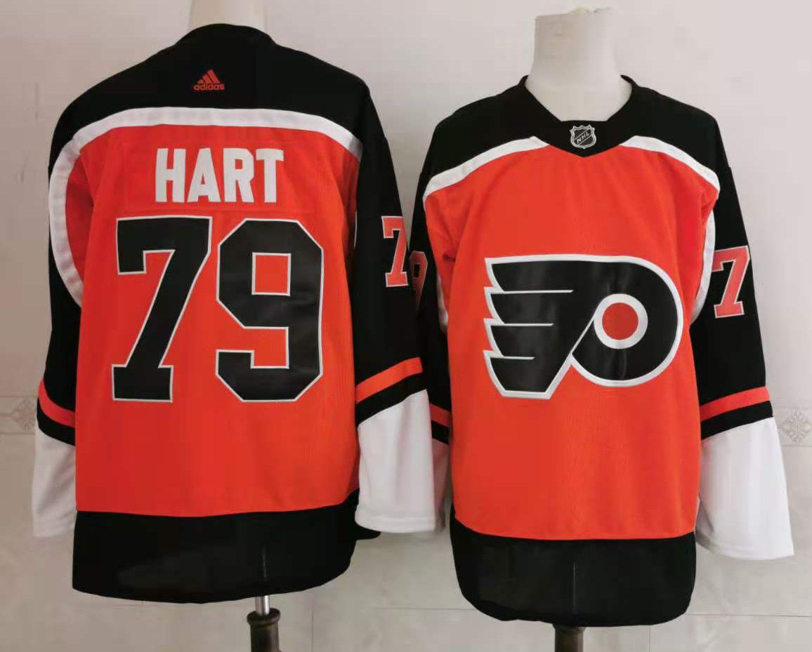 Adidas Men Philadelphia Flyers #79 Hart Orange Home Authentic Stitched NHL Jersey